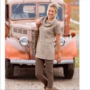 Athleta long CYA beige sweater size S